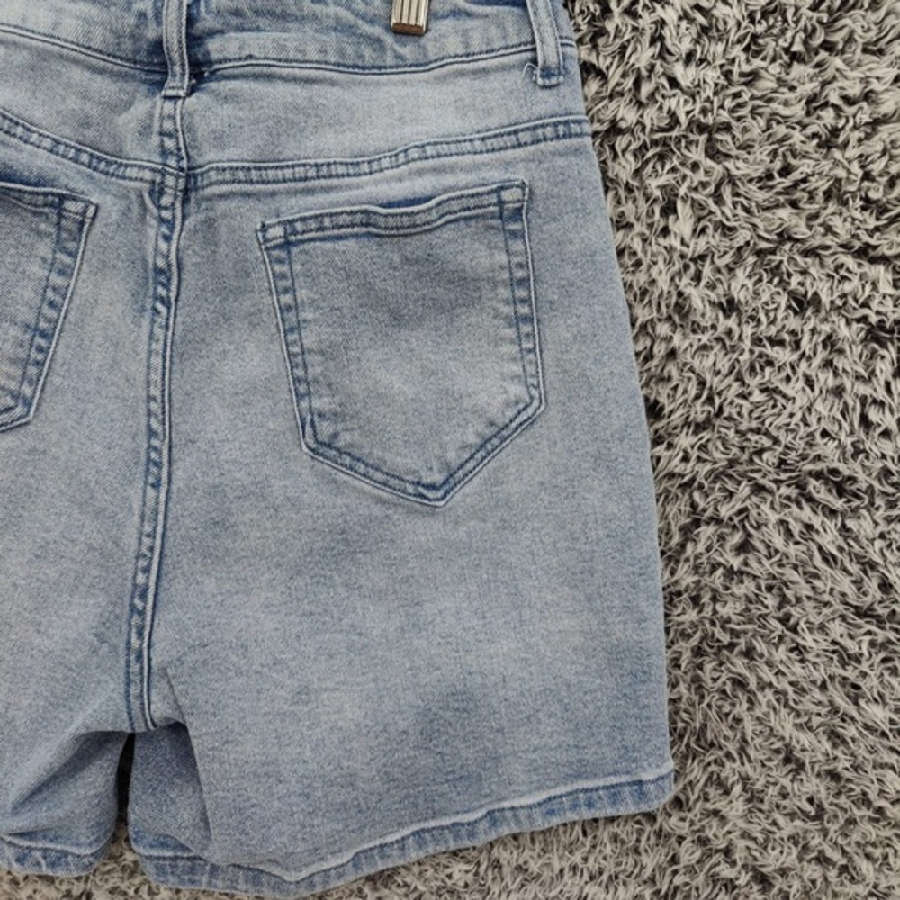 Sanrio Keroppi Women Kawaii Hello Kitty Cute Denim Shorts 9 Button Fly High Rise - Picture 12 of 15